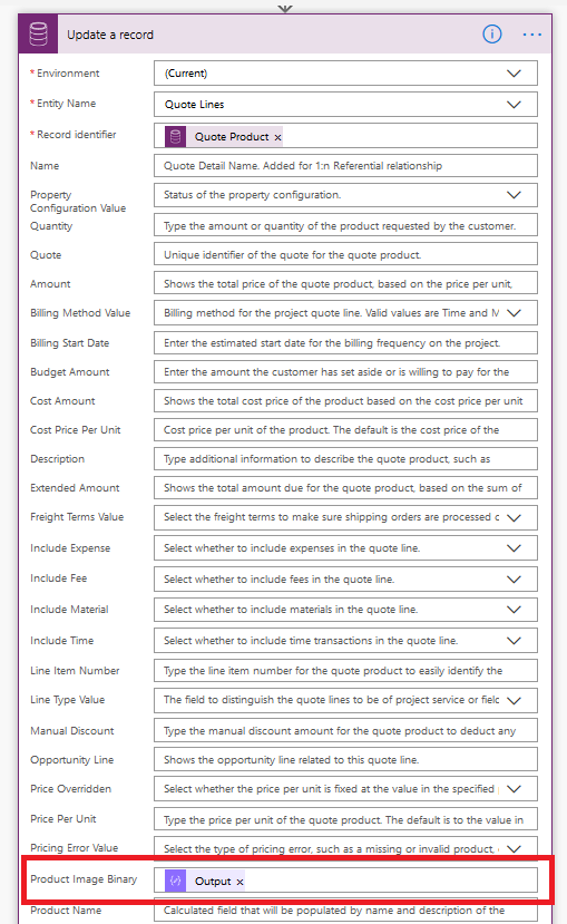 Display product images in a quote in Dynamics 365