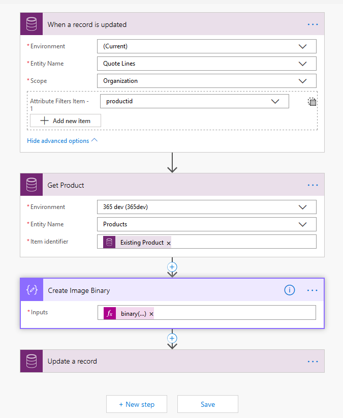 Display product images in a quote in Dynamics 365