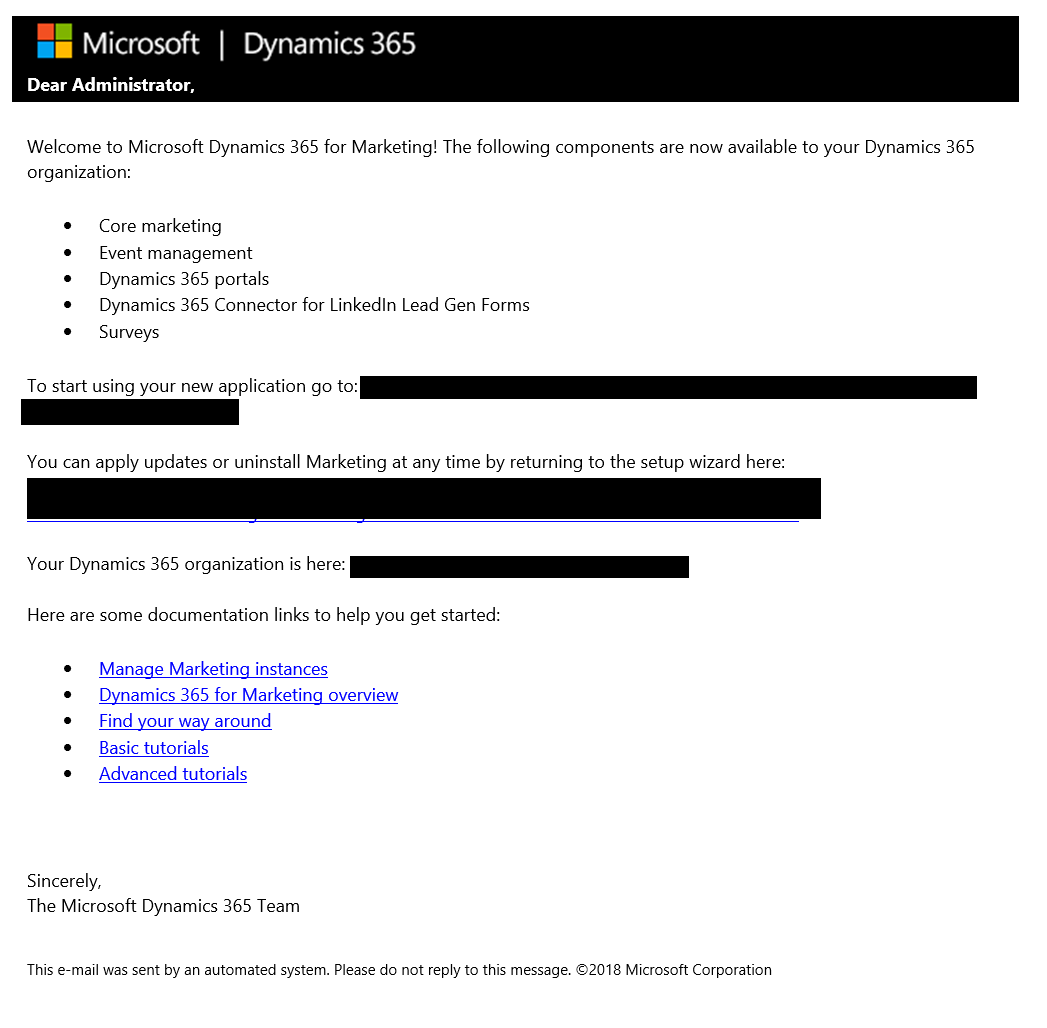 Installing Dynamics 365 Marketing in an existing environment with a portal