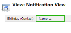 Custom views on lookup wont work without name field